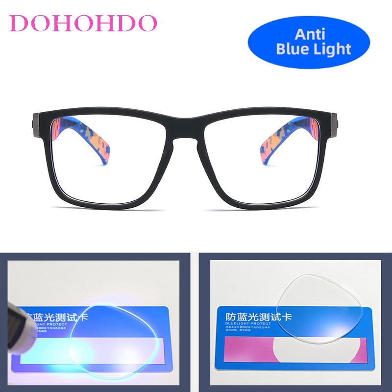 Fashion Anti Blue Light Glasses Frame For Men Women Clear Lens Computer Gaming Eyeglasses Square Eyewear Anti-UV Optical Frame