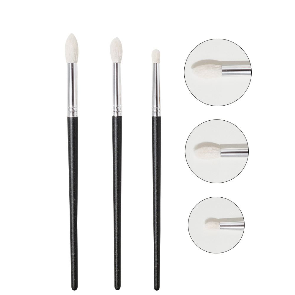 Shinedo 3 Pcs Goat Hair Tapered Crease Blending Brush Eyeshadow Make Up Cosmetic Kit Maquiagem Smudge Eye Makeup Brushes