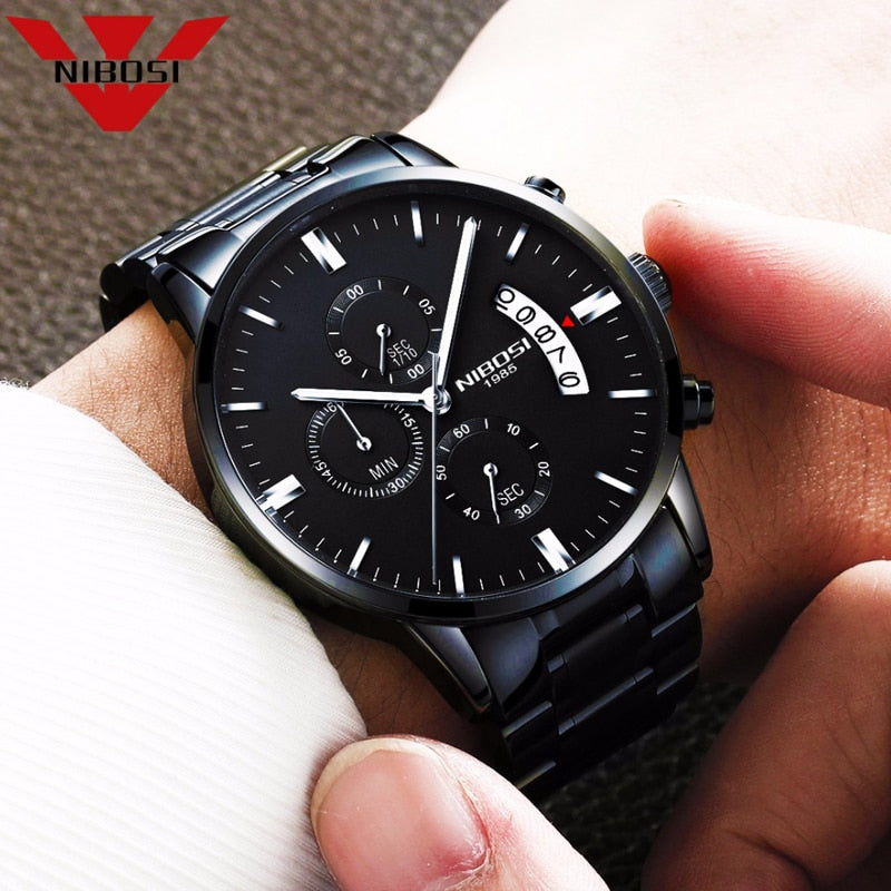 NIBOSI Men Watches Luxury Famous Top Brand Men's Fashion Casual Dress Watch Military Quartz Wristwatches Relogio Masculino Saat