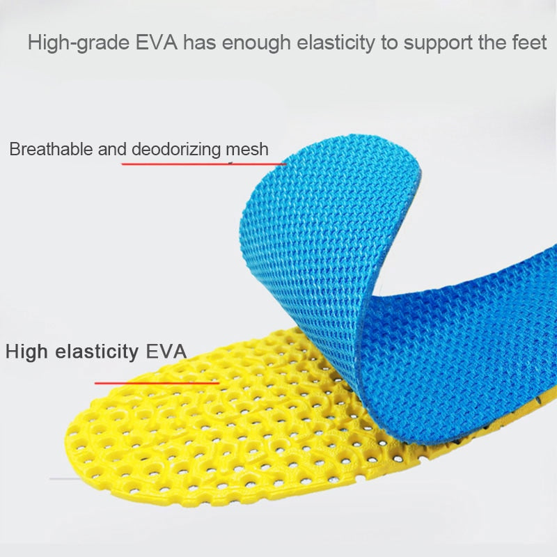 Memory Foam Insoles For Shoes Sole Mesh Deodorant Breathable Cushion Running Insoles For Feet Man Women Orthopedic Insoles