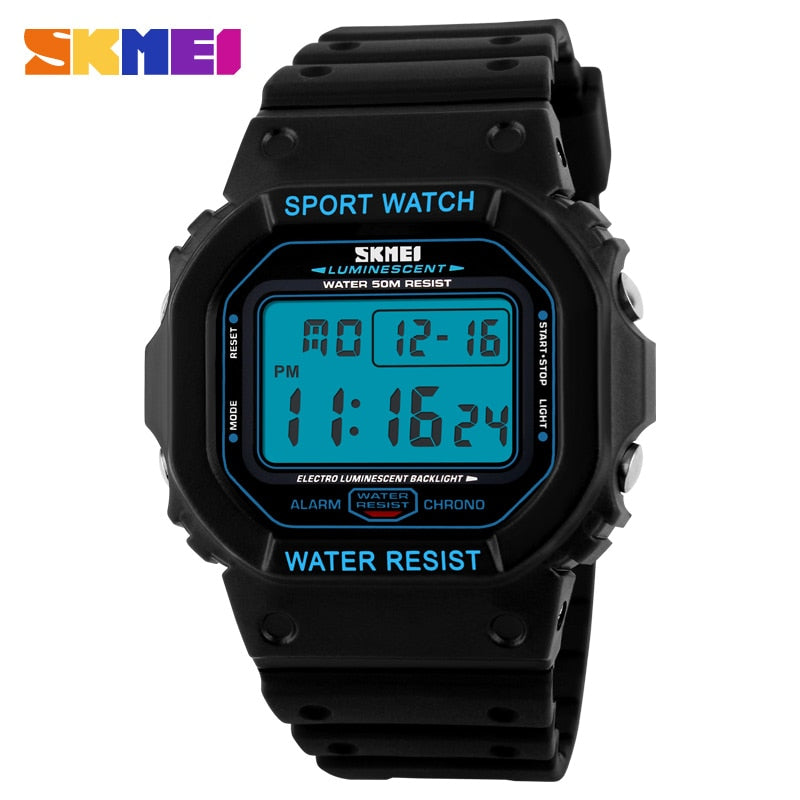 SKMEI New Fashion Digital Watch for Men Outdoor Sports Military Waterproof Watches Led Light Chronograph Alarm Wristwatches