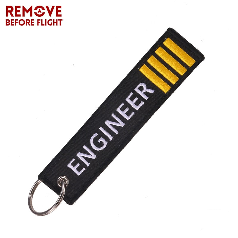 Remove Before Flight OEM Keychain Berloques Red Embroidery Highlight Key Fobs Chains Jewelry Aviation Gifts Chaveiro Masculino