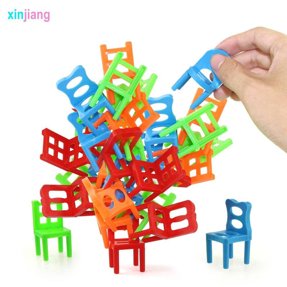 18Pcs/Set Balance Chairs Board Game Children Puzzle Stacking Chairs Toys Funny Game toys Kids Educational Balance Toys