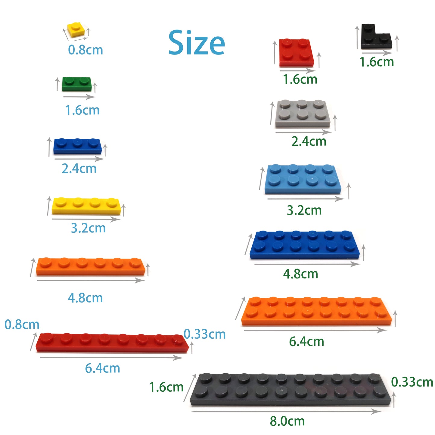 200pcs DIY Building Blocks Figure Bricks Ceramic Tile 2x2 Educational Creative Size Compatible With 3068 Toys for Children