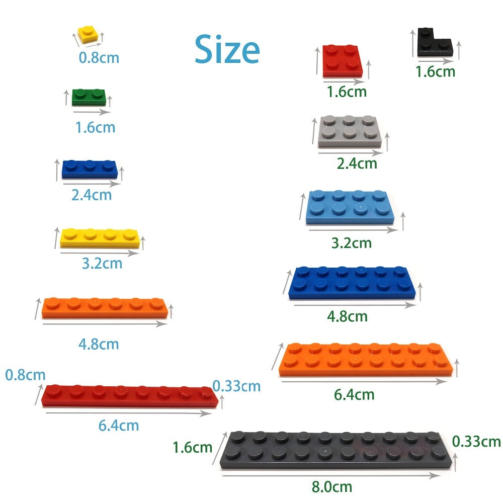 50pcs DIY Building Blocks Thick wall Figures Bricks 1x4 Dots Educational Creative Size Compatible With Brands Toys for Children