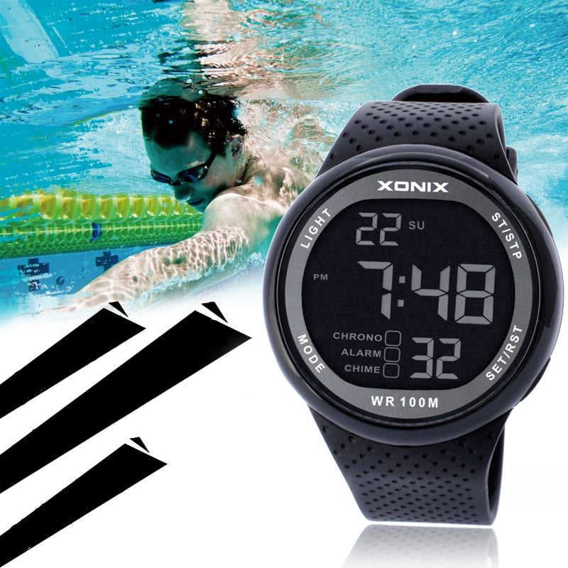 Hot!!! Fashion Men Sports Watches Waterproof 100m Outdoor Fun Digital Watch Swimming Diving Wristwatch Reloj Hombre Montre Homme