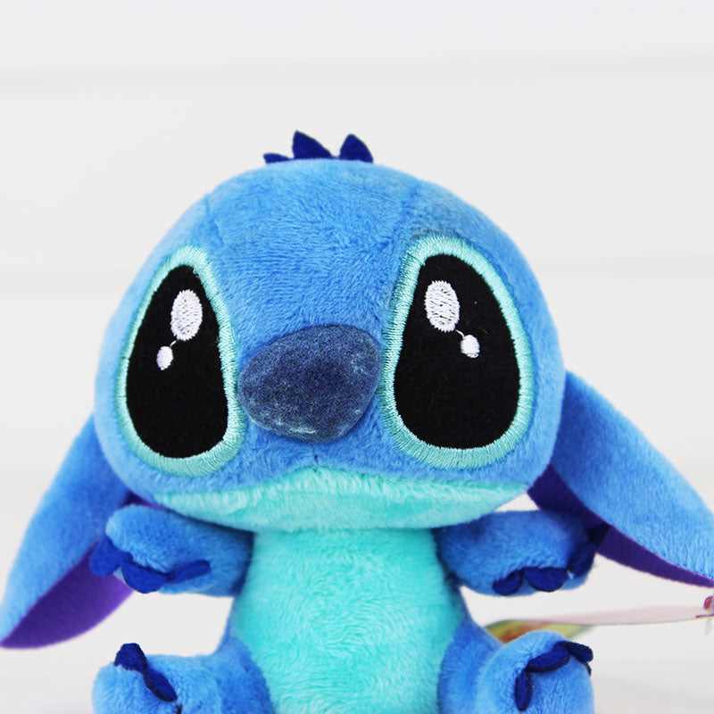 4"10cm Lilo Stitch Plush Toys Dolls with sucker keychain Soft Stuffed For Kids Baby Gifts