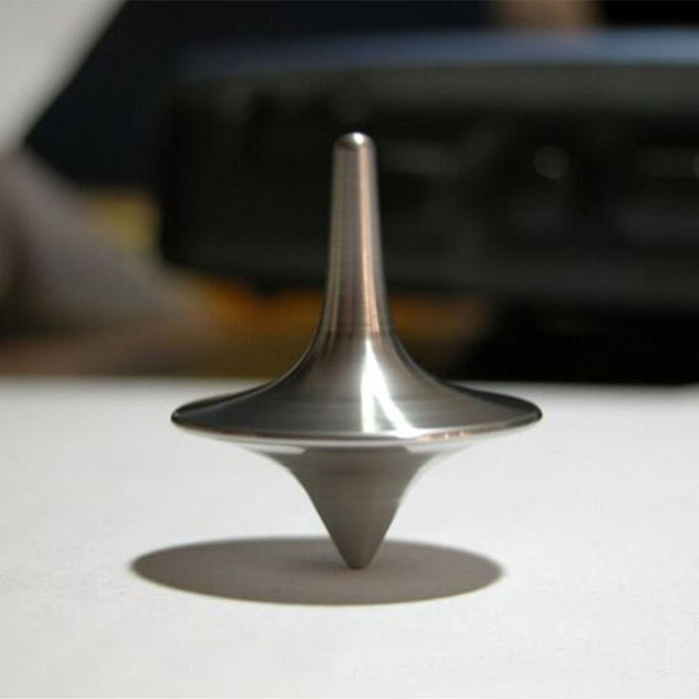 Metal Gyro Great Accurate Silver Spinning Top Hot Movie Totem Print Spinning Top apda7a08