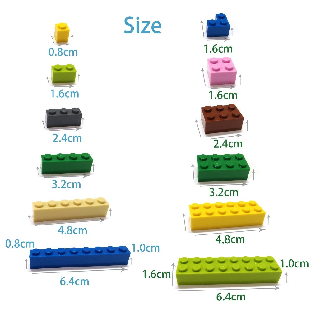 60pcs DIY Building Blocks Thick Figures Bricks 2x2 Dots Educational Creative Size Compatible With 3003 Plastic Toys for Children