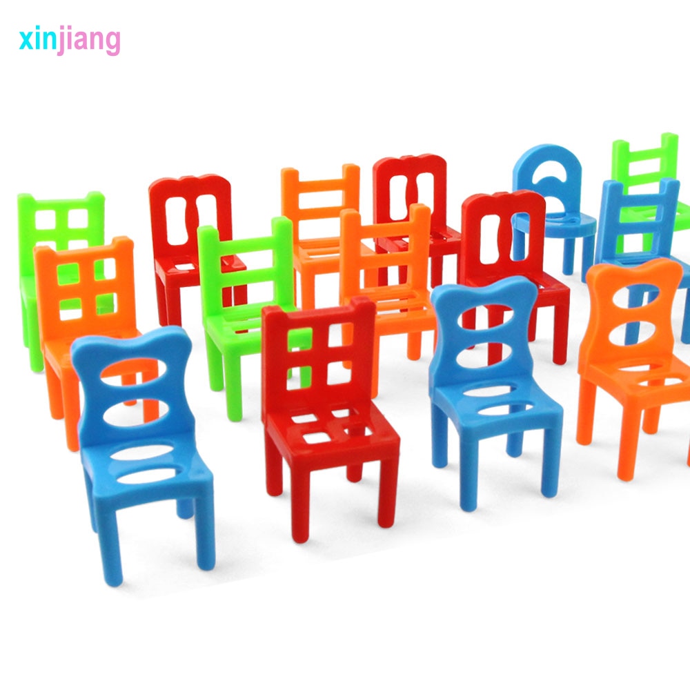 18Pcs/Set Balance Chairs Board Game Children Puzzle Stacking Chairs Toys Funny Game toys Kids Educational Balance Toys