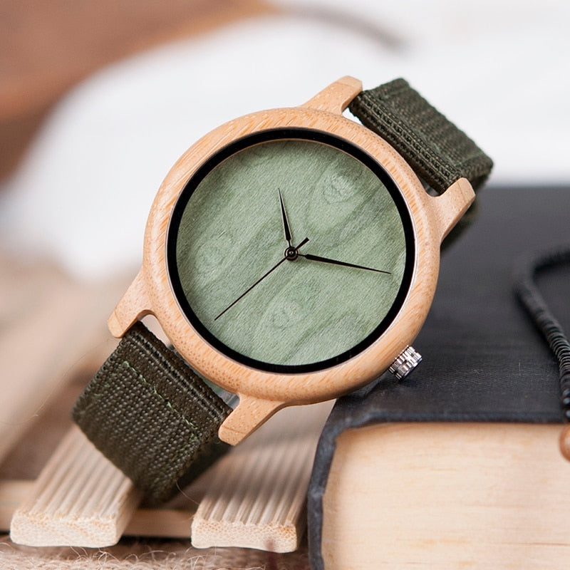 BOBO BIRD WD11D12 Wood Bamboo Watch for Mens Womens Brand Designer Watches Soft Nylon Band Carton Gift Box Relogio masculino