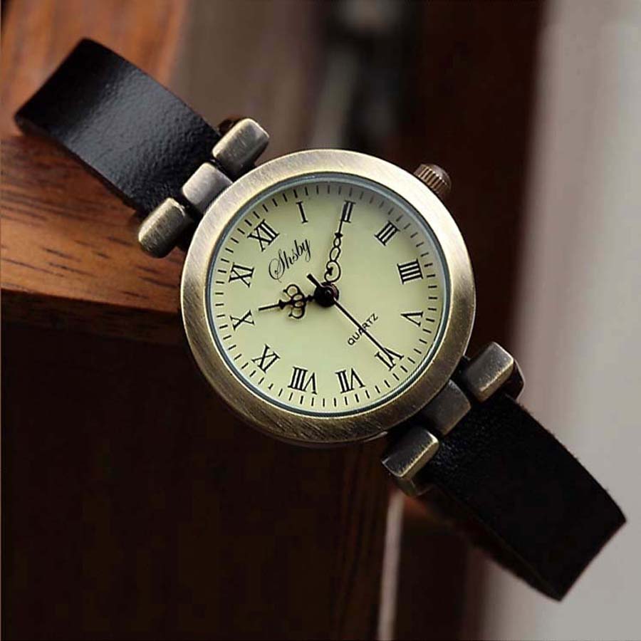 Shsby New Fashion Hot-Selling Leather Female Watch ROMA Vintage Watch Women Dress Watches