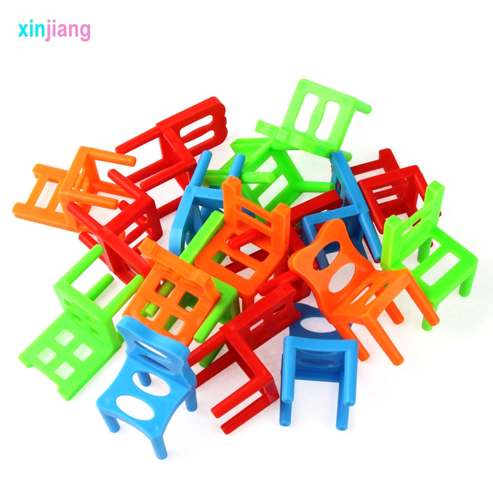 18Pcs/Set Balance Chairs Board Game Children Puzzle Stacking Chairs Toys Funny Game toys Kids Educational Balance Toys