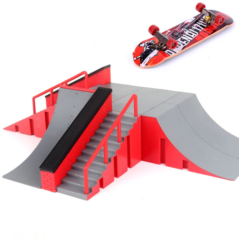 1pc Mini Skateboard Toy Skate Park For TechDeck Fingerboard Skateboard Ramps Fingerboard Ultimate Park Training Board