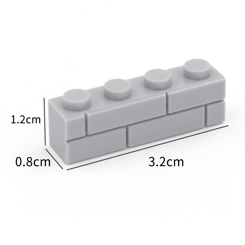 50pcs DIY Building Blocks Thick wall Figures Bricks 1x4 Dots Educational Creative Size Compatible With Brands Toys for Children