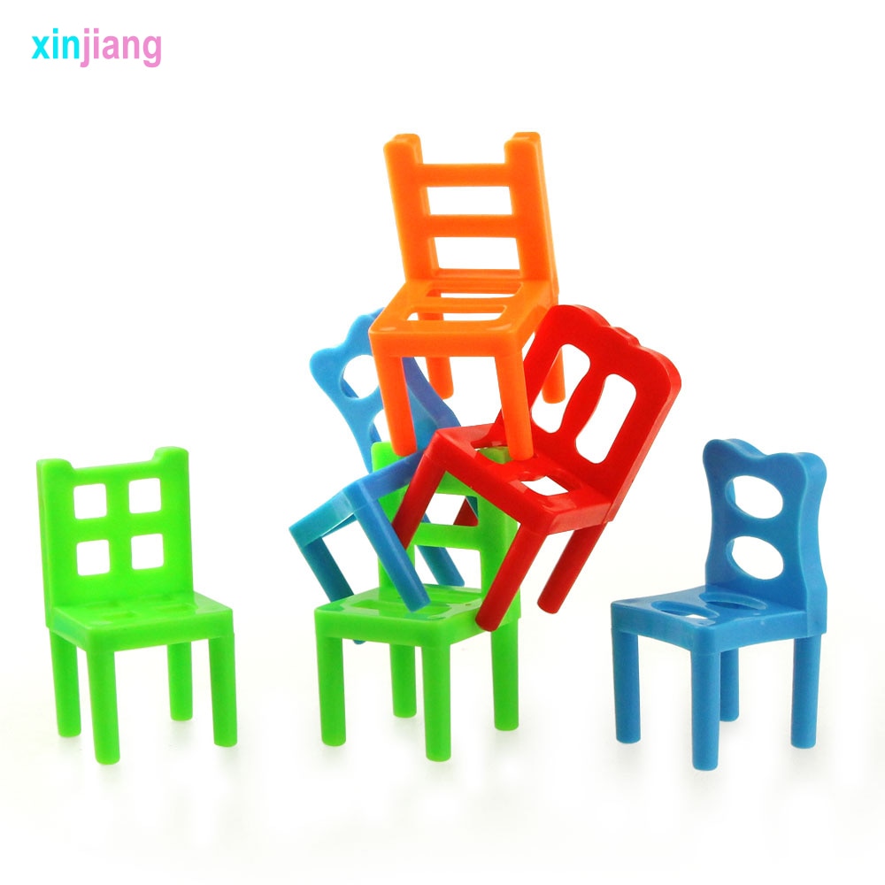 18Pcs/Set Balance Chairs Board Game Children Puzzle Stacking Chairs Toys Funny Game toys Kids Educational Balance Toys