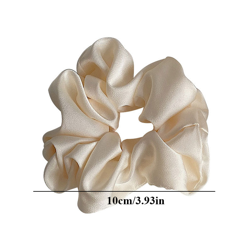 Women Silk Scrunchie Elastic Handmade Multicolor Hair Band Ponytail Holder Headband Hair Accessories 1PC Satin Silk Solid Color