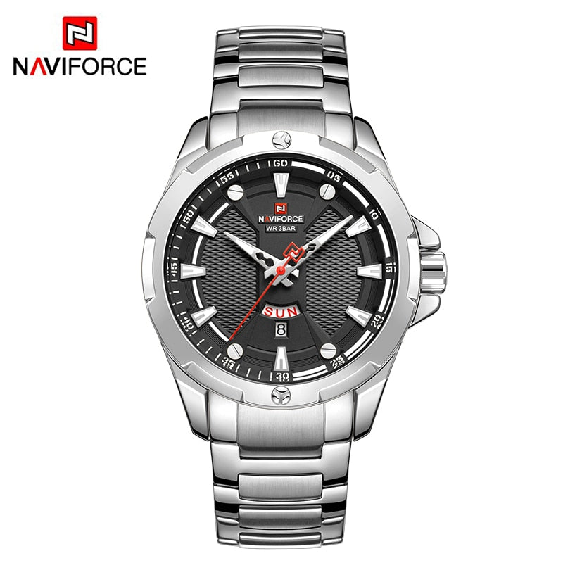 NAVIFORCE Fashion Luxury Gold Watch Men 2022 New Military Sport Quartz Wristwatch Casual Clock Stainless Steel Wateproof Watches