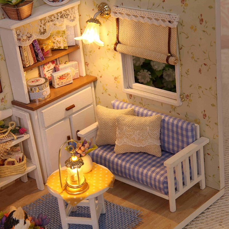 CuteBee Miniatur Furniture for Dolls House Accessories Mini House Toy Hous DIY Dollhouse Kit Gift for Girls Friend Children