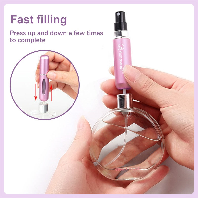 5/8ml Perfume Spray Bottle Mini Portable Refillable Aluminum Atomizer Bottle Container Perfume Refill Travel Cosmetic Tool