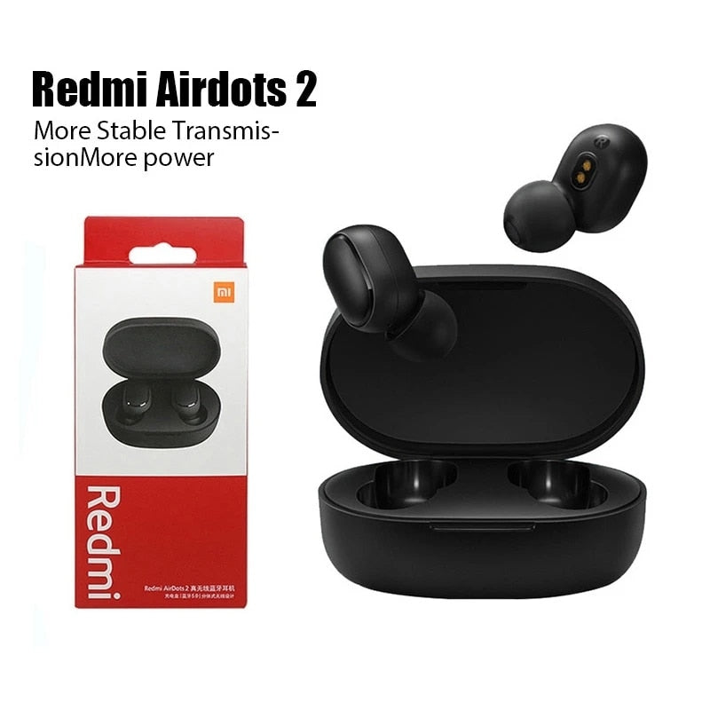 Xiaomi Redmi Airdots 2 Bluetooth Earphones Sport Music Gaming Outdoor Mini Wireless Headset with Mic Headphones In Ear Earbuds