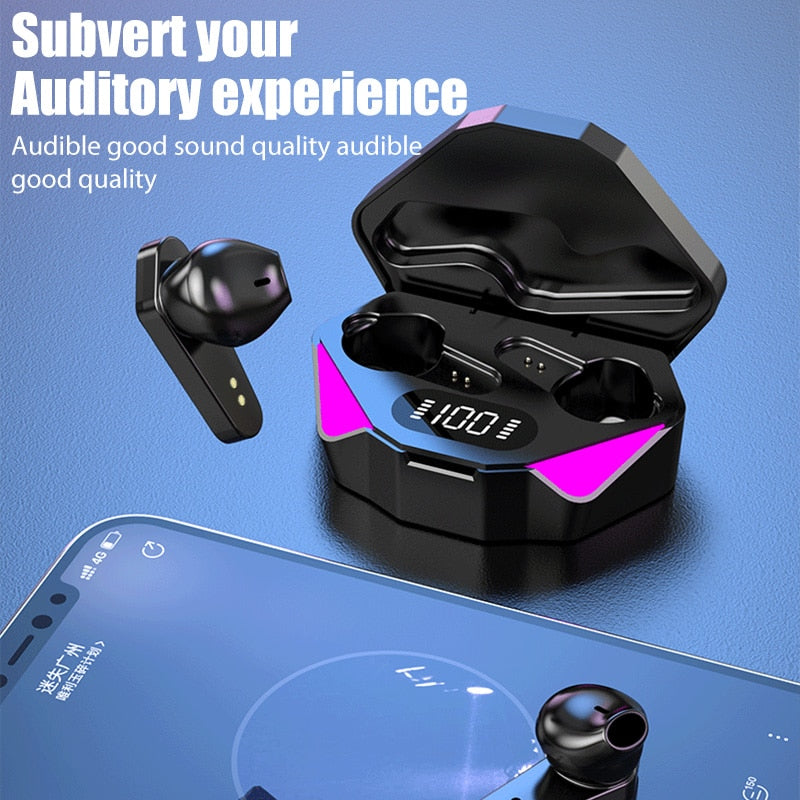 New X15 TWS Earphones Bluetooth Wireless Headphones 65ms Low Latency Earbuds Esport Gaming Headset Gamer Earphone Mic For xiaomi