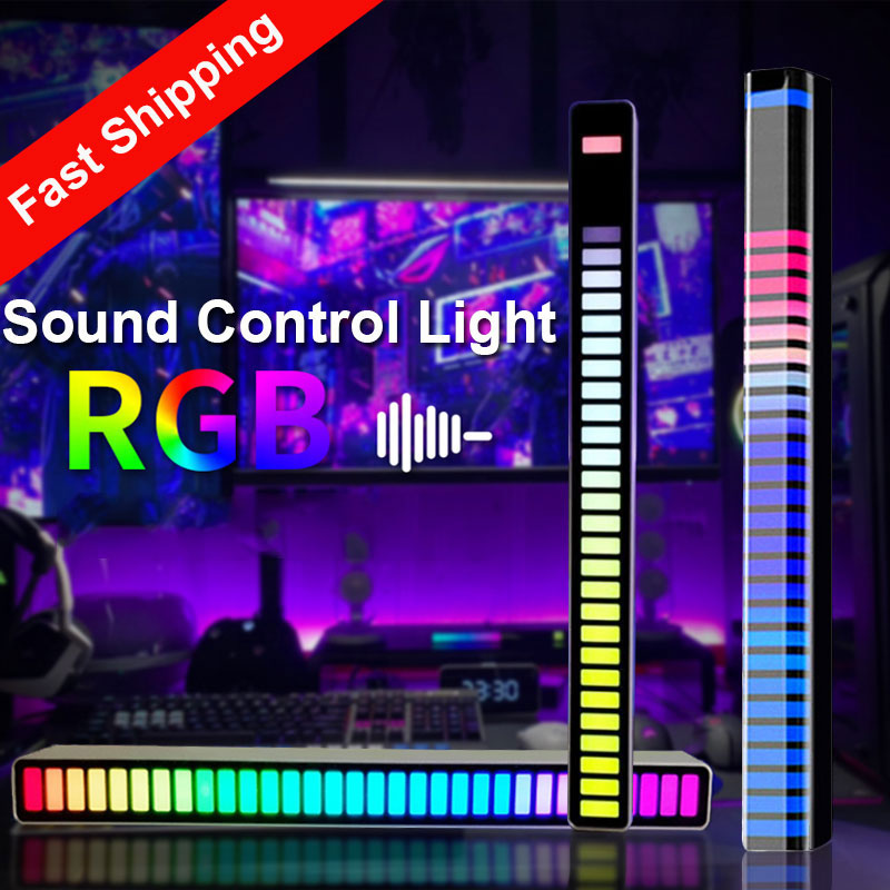 RGB Music Sound Control LED Light Smart App Control Pickup Rhythm Atmosphere light For Car Tv Gaming Computer Desktop Decor Lamp