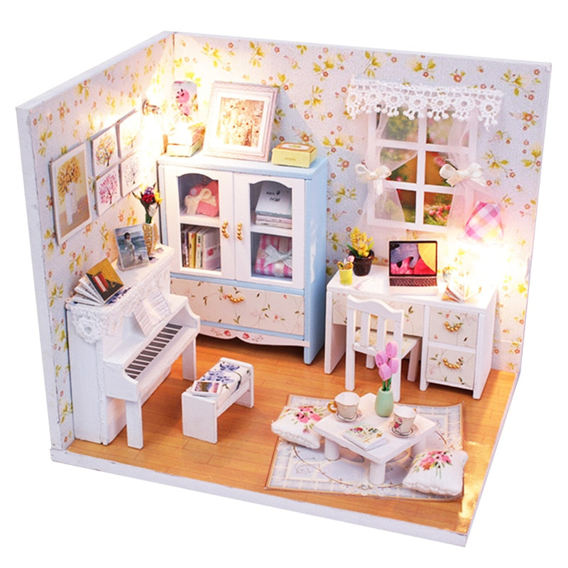 CuteBee Miniatur Furniture for Dolls House Accessories Mini House Toy Hous DIY Dollhouse Kit Gift for Girls Friend Children