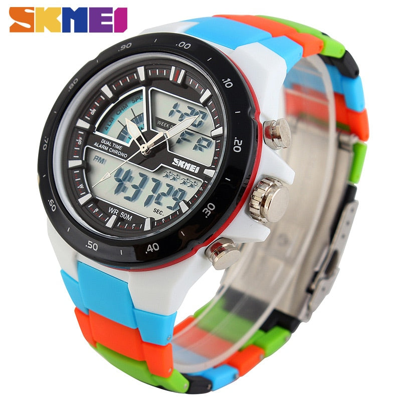 SKMEI Sport Watch Men Fashion Casual Alarm Clock Waterproof Military Chrono Dual Display Wristwatches Relogio Masculino 1016