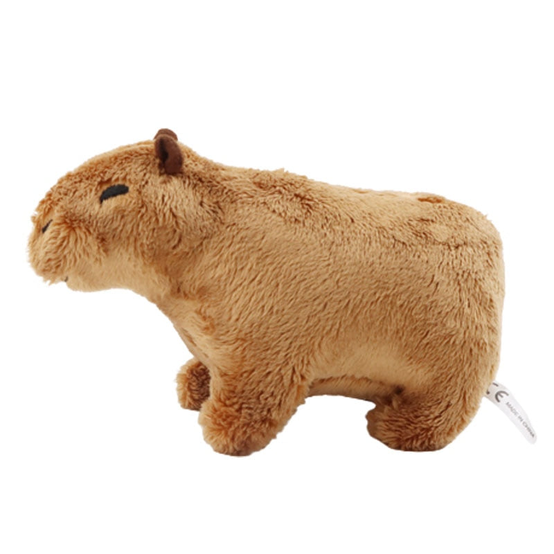 18cm Simulation Capybara Plush Toy Fluffy Capybara Doll Soft Stuffed Animal Toy Kids Birthday Gift Toy Home Room Decor