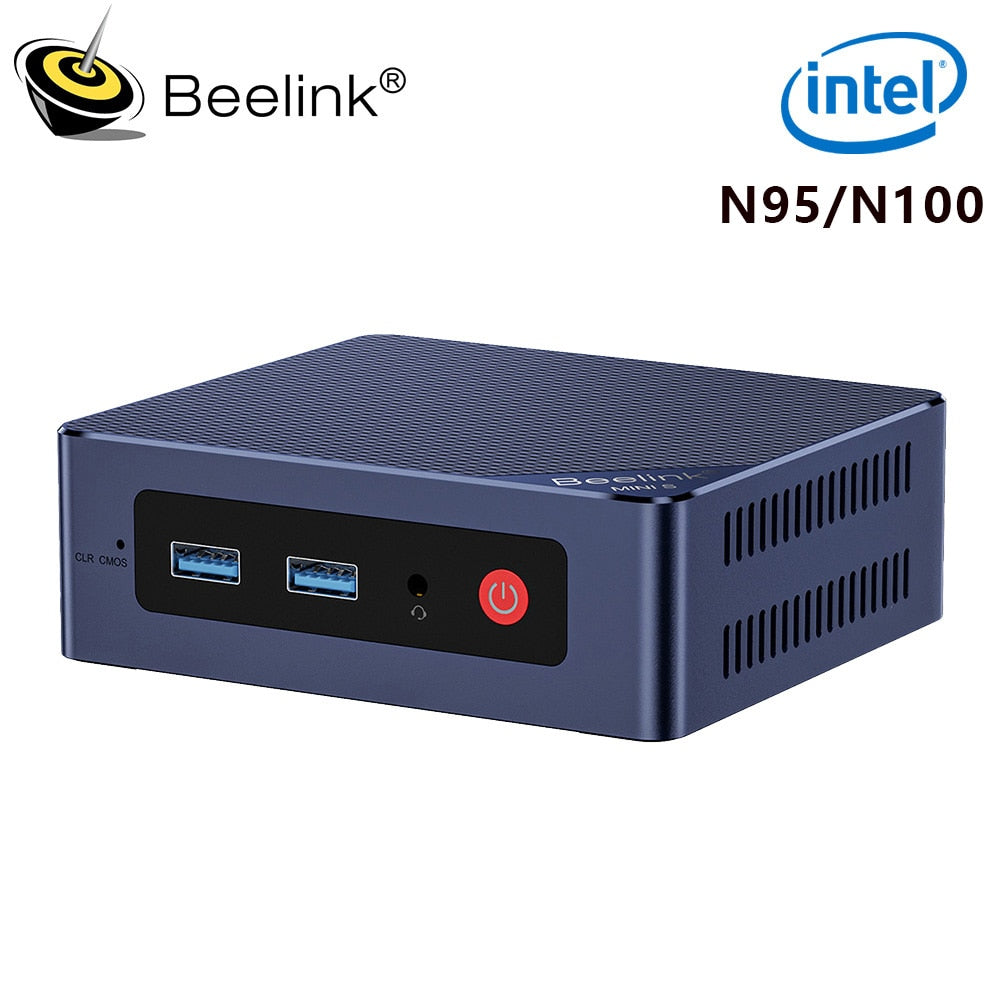 Beelink Mini S Intel Celeron N5095 S12 Pro N95 N100 Mini PC DDR4 8GB 128GB/256GB 16GB 500GB Windows 11 Desktop Gaming Computer