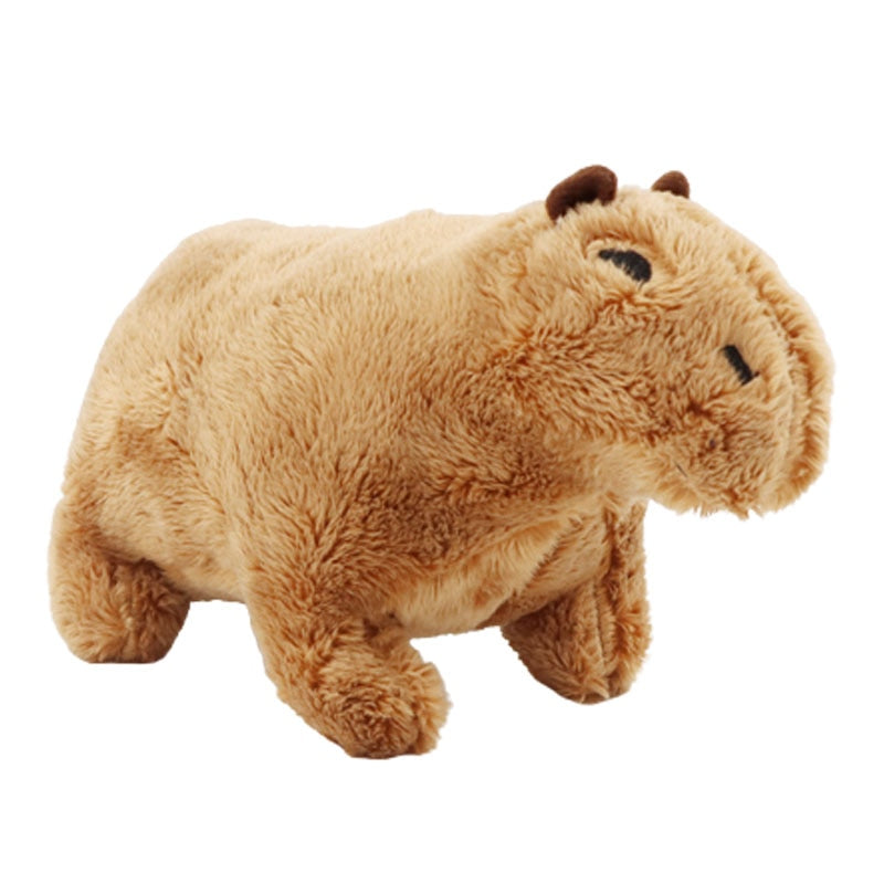 18cm Simulation Capybara Plush Toy Fluffy Capybara Doll Soft Stuffed Animal Toy Kids Birthday Gift Toy Home Room Decor