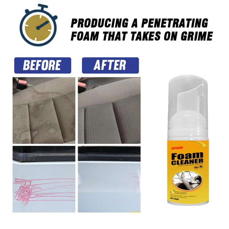 30/100ML Multi-Purpose Foam Cleaner Leather Clean Wash Automoive Car Interior Home Wash Maintenance Surfaces Spray Foam Cleaner