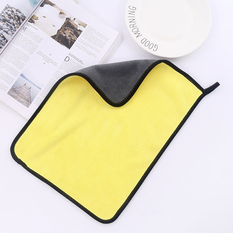 Microfiber Towel Car Interior Dry Cleaning Rag for Car Washing Tools Auto Detailing Kitchen Towels Home Appliance Wash Supplies