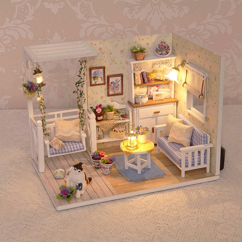 CuteBee Miniatur Furniture for Dolls House Accessories Mini House Toy Hous DIY Dollhouse Kit Gift for Girls Friend Children