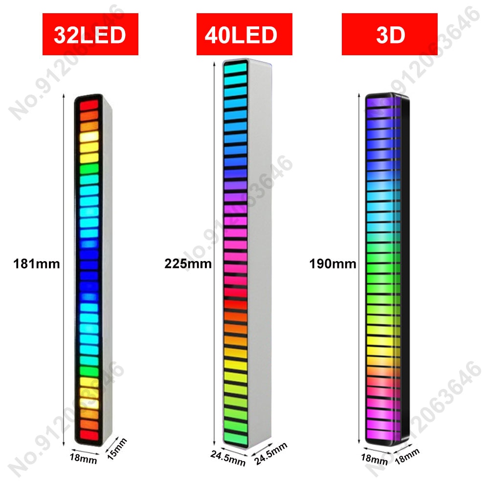 RGB Music Sound Control LED Light Smart App Control Pickup Rhythm Atmosphere light For Car Tv Gaming Computer Desktop Decor Lamp