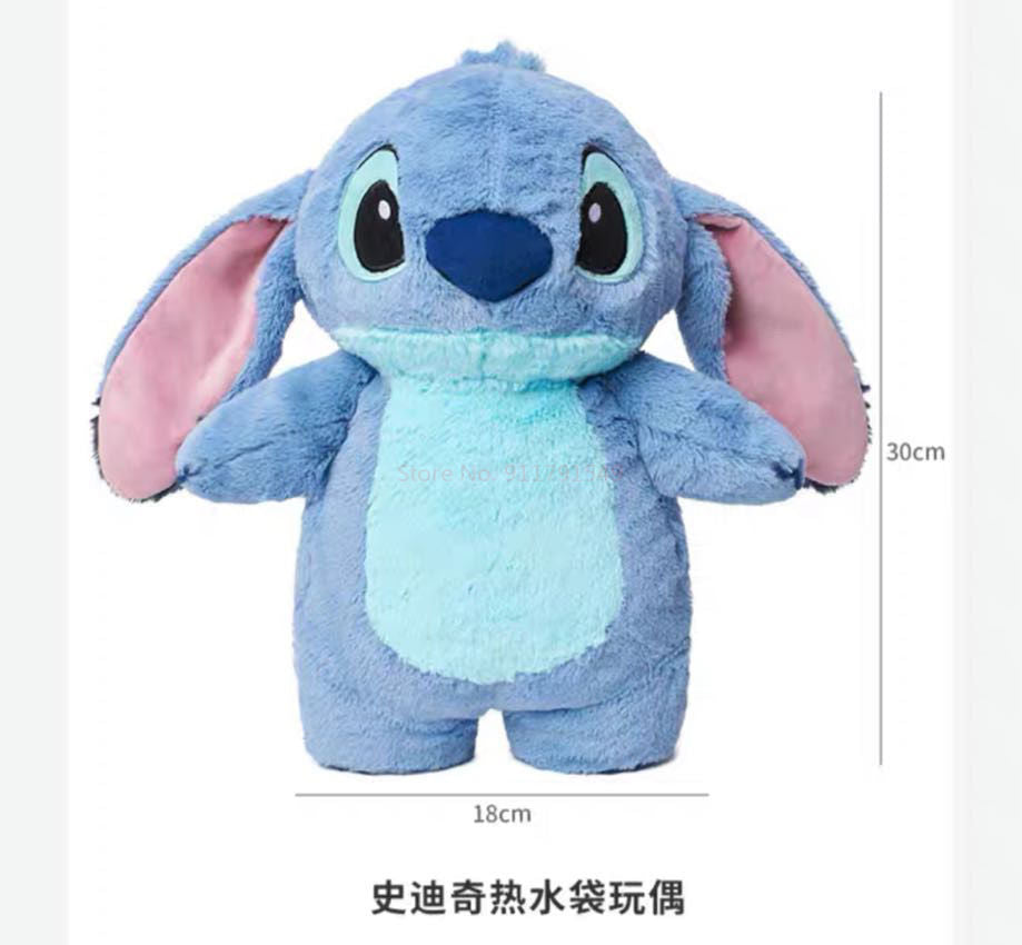 Disney Anime Hobby Stitch Winter Extra Large Plush Hot Water Bottle Women's Home Water Filling Hand Warmer Gifts for Girlfriend