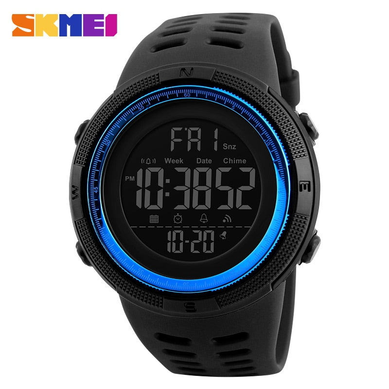 SKMEI Brand Men Sports Watches Fashion Chronos Countdown Waterproof LED Digital Watch Man Military Wrist Watch Relogio Masculino