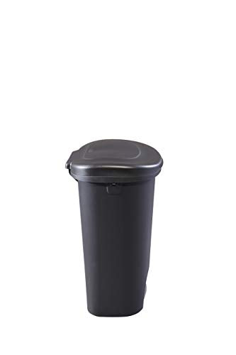 Rubbermaid Classic Step-On Trash Can with Lid, 13-Gallon, Black, Easy Clean Wastebasket for Home/Kitchen/Bedroom/Office