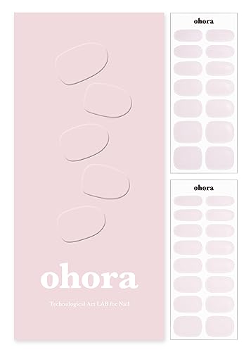 ohora Semi Cured Gel Nail Strips (N Glazed Donut) - Works with Any Nail Lamps, Salon-Quality, Long Lasting, Easy to Apply & Remove - Includes 2 Prep Pads, Nail File & Wooden Stick