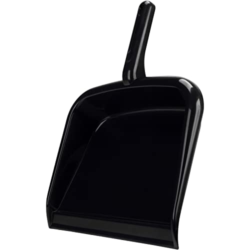 SPARTA 361440EC03 Plastic Handheld, Dustpan With Wide Lip For Home, Restaurant, Lobby, Office, 10 Inches, Black