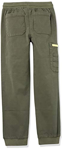 Amazon Essentials Men's Woven Zip-Pocket Cargo Jogger Pants, Olive, Small