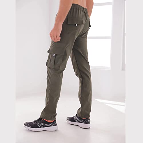 Men Outdoor Cargo Pant Lightweight Tactical Pant Hiking Jogger Classic Fit Multi Pockets M