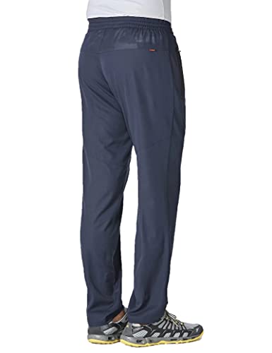 MAGCOMSEN Hiking Pants for Men Lightweight Workout Pants with Pockets Quick Dry Jogging Pants Gym Blue