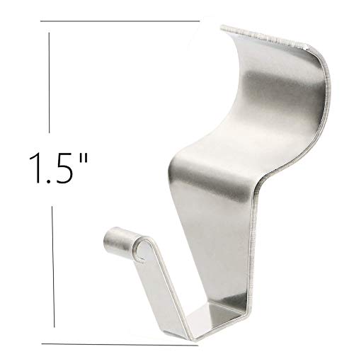 Vinyl Siding Hooks for Hanging, Heavy Duty Outdoor Decorations Hanger, Metal No Hole Needed Clips (8 Pack)