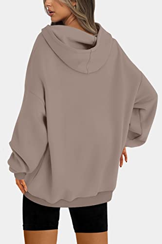 EFAN Hoodies for Women Oversized Sweatshirts Fall Fashion Outfits 2023 Clothes Fleece Solid Basic Soft Workout Loose Tops Sweaters