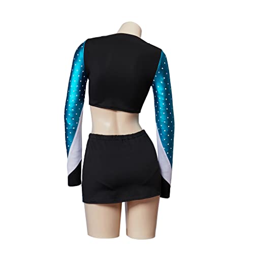 CosplayDiy Maddy Cheerleading Outfit Maddy Costume Girls Cheer Leader Uniform Top Dress S