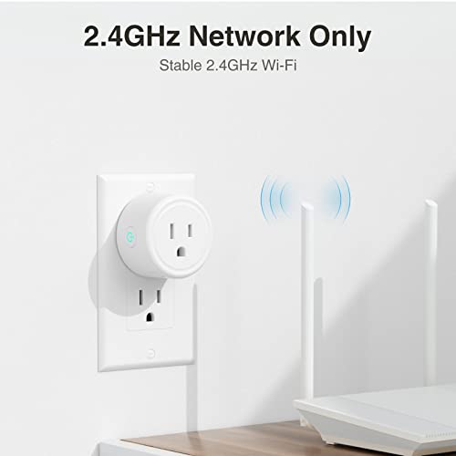 GHome Smart Mini Smart Plug, WiFi Outlet Socket Works with Alexa and Google Home, Remote Control with Timer Function, Only Supports 2.4GHz Network, No Hub Required, ETL FCC Listed (4 Pack)