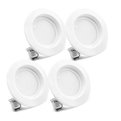 4 Pack Bioluz LED 4-inch 13 Watt 90 CRI Dimmable LED Retrofit Recessed Lighting Fixture - 2700K LED Ceiling Light - 910 Lumen Recessed Downlight UL-Listed JA8 CEC