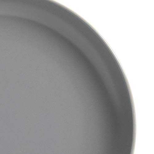 Gibson Home Rockaway 12-Piece Dinnerware Set Service for 4, Grey Matte -